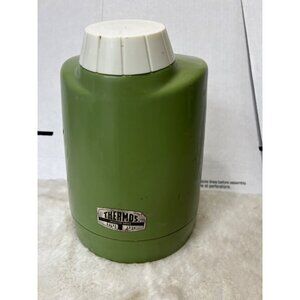 Thermos vintage double hot & cold avacado insulated container
